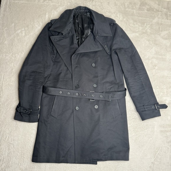 The Kooples Other - The Kooples Men's Full Length Trenchcoat Size 52 Preowned‎ Black